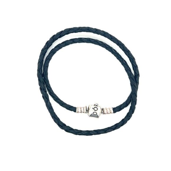 Pandora Black Double Wrap Leather Bracelet - Picture 3 of 4